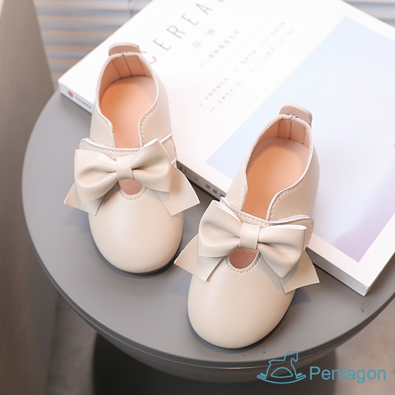 Giày Búp Bê Da Đế Mềm Chống Trượt Phong Cách Công Chúa Cho Bé Gái