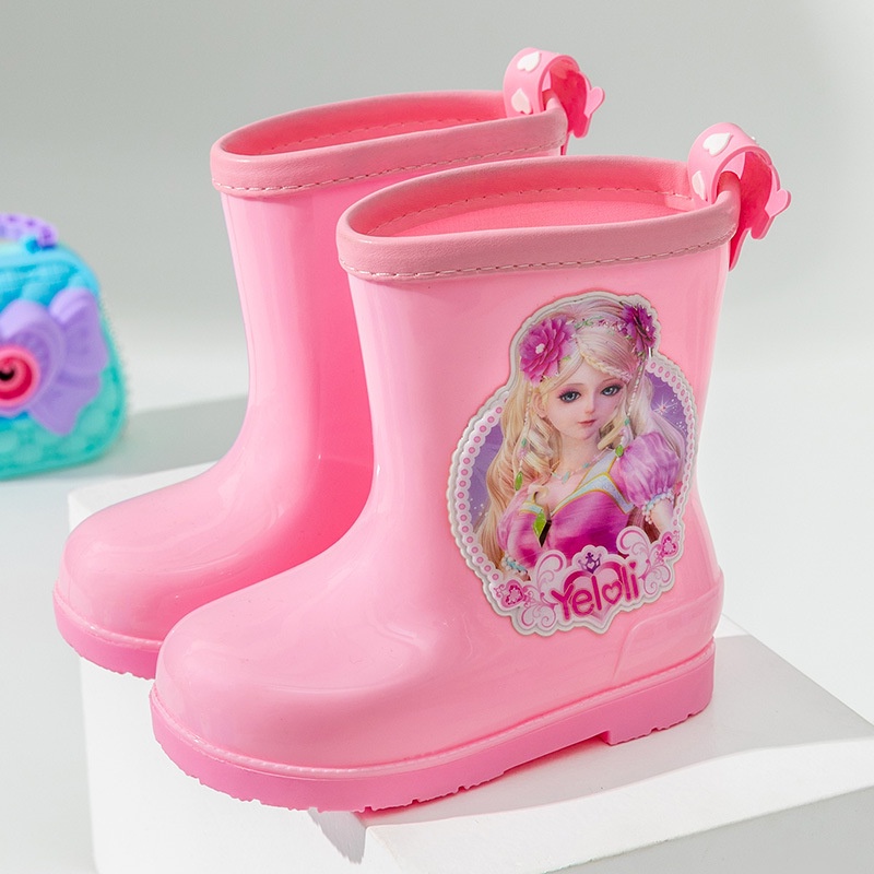 Ủng Đi Mưa Màu Hồng Dễ Thương Chống Trượt Chống Thấm Nước Cho Bé-AA1535