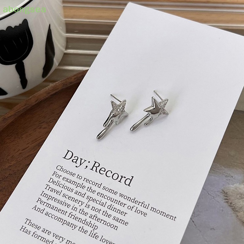 Khuyên Tai Nữ Đính Đá Zircon Hình Ngôi Sao Thời Trang