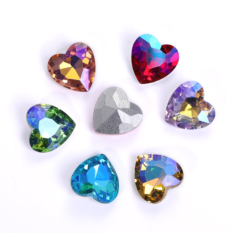 Đá Pha Lê Hình Trái Tim Chất Lượng Cao 16mm 18mm Trang Trí Túi Xách / Giày Dép