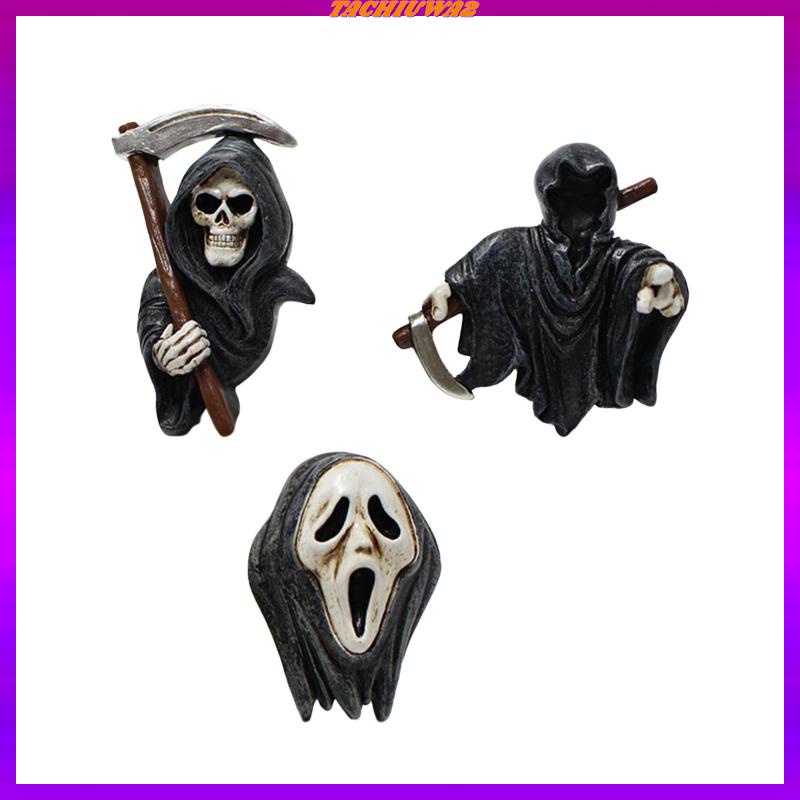 [Tachiuwa2] Set 3 Kẹp Trang Trí Lỗ Thông Khí Trong Xe Hơi Hình Đầu Lâu