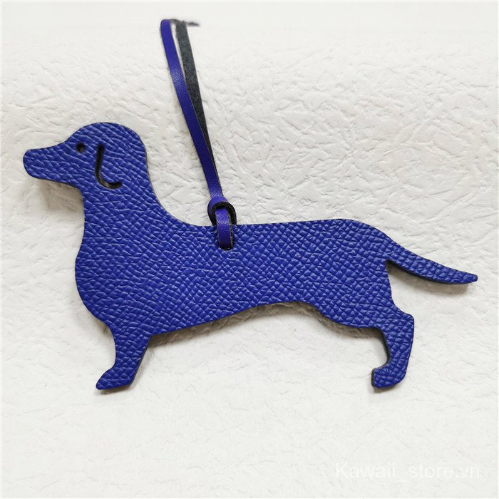 Hàng Mới Về!}Dây Treo Túi Xách Một Mặt Màu Sắc Không Thấm Dầu Hình Chú Chó Dachshund Đơn Giản Dễ Thương Fema