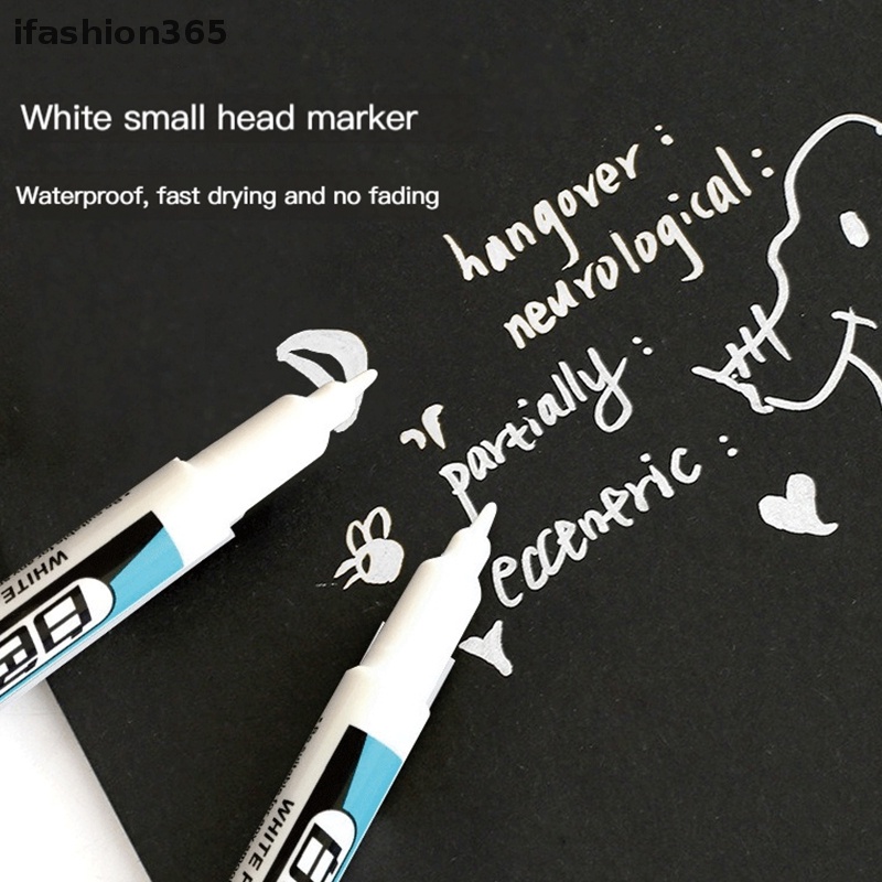 Bút Đánh Dấu Lốp Xe Hơi Màu Trắng Chống Thấm Nước 0.7 / 1.0 / 2.5mm ifashion365
