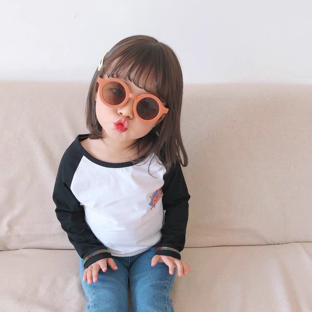Kính Mát Gọng Nhựa Màu Trơn Dễ Thương Cho Bé