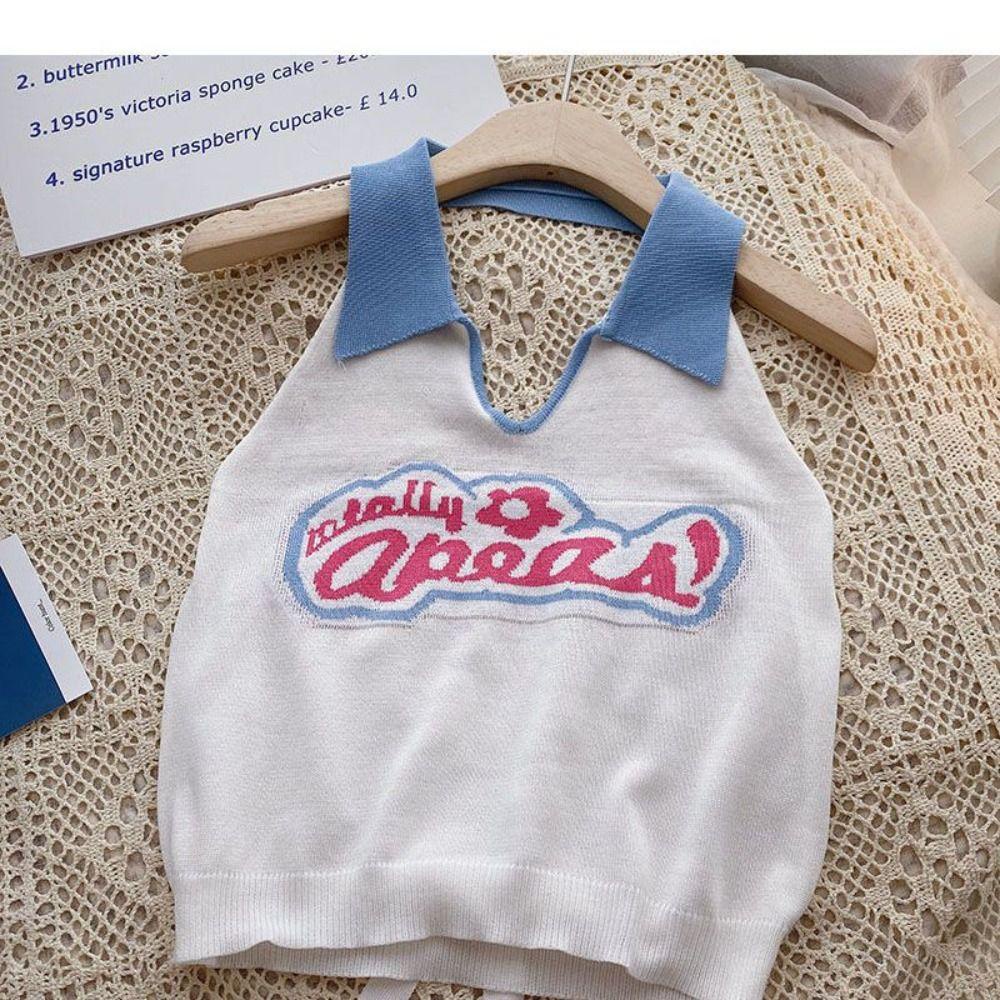 Áo Croptop Thêu Họa Tiết Y2K Phong Cách Hàn Quốc Thời Trang Mùa Hè Cho Nữ