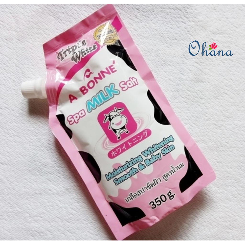 Muối tắm tẩy tế bào chết chiết xuất sữa bò A Bonne Spa Milk Salt Thái Lan 350G