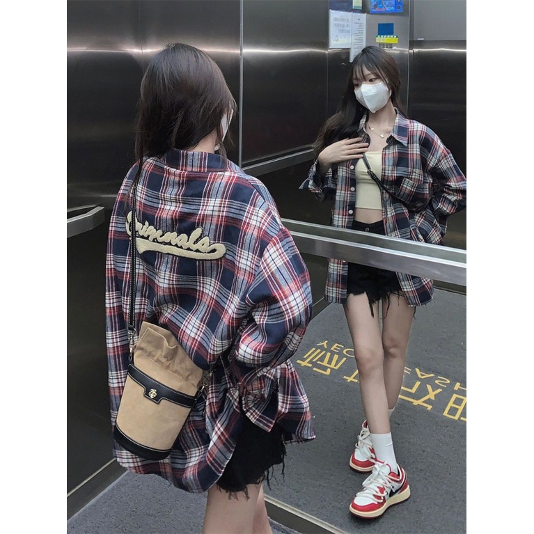 Áo Sơ Mi Chống Nắng Dáng Rộng Thêu Chữ Thời Trang Mùa Hè 2023 Phong Cách Mới Cho Nữ