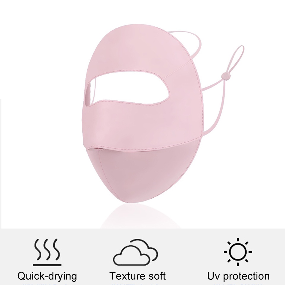 Khẩu Trang Kini Bằng Lụa Lạnh Mỏng Thoáng Khí Chống Tia UV Bảo Vệ Toàn Diện Cho Nữ