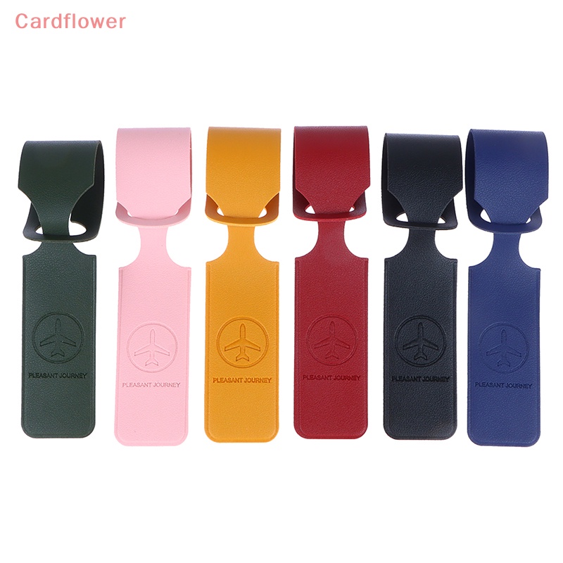 < Cardflower > Thẻ Đánh Dấu Hành Lý Bằng Da PU Chất Lượng Cao Nhỏ Gọn Hàng Mới