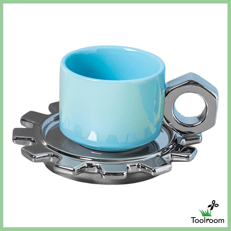 Cốc Sứ Uống Nước Kèm Đĩa Lót Dung Tích 250Ml Tiện Dụng Cho Gia Đình