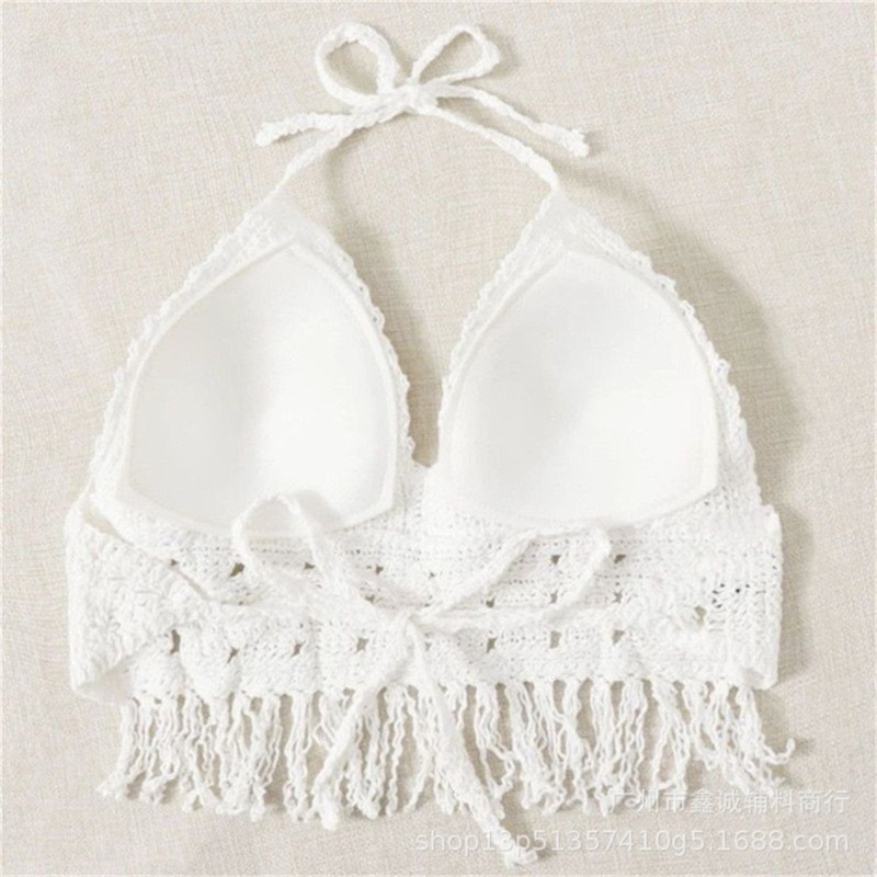 Áo Croptop Dệt Kim Không Tay Phong Cách Bohemian Dành Cho Thanh Thiếu Niên