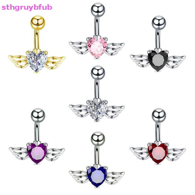 Khuyên Rốn Hình Đôi Cánh Đính Đá Zircon Quyến Rũ