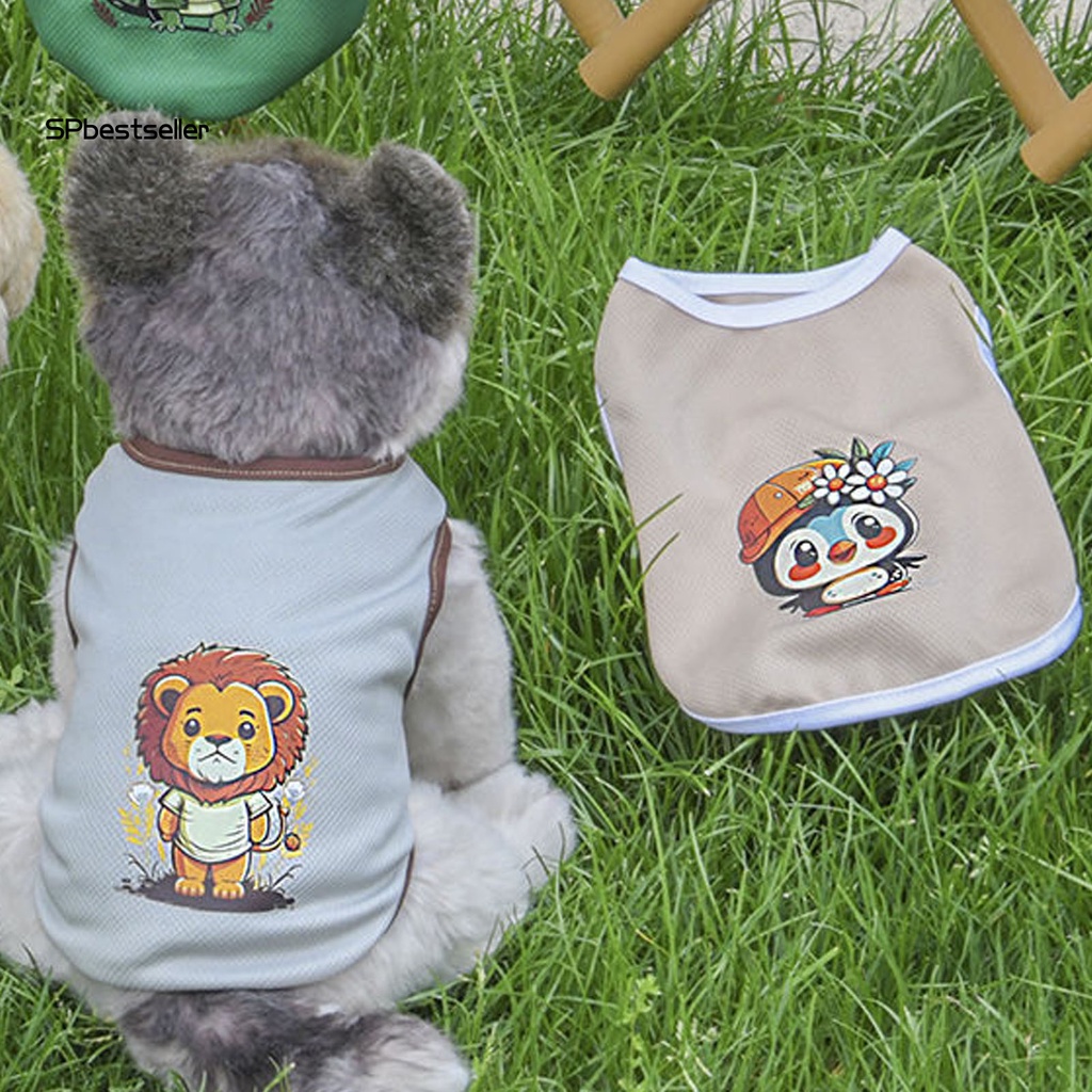 Áo Thun In Họa Tiết Hoạt Hình Gấu Trúc Bằng Polyester Thoáng Khí Thời Trang Mùa Hè Cho Thú Cưng