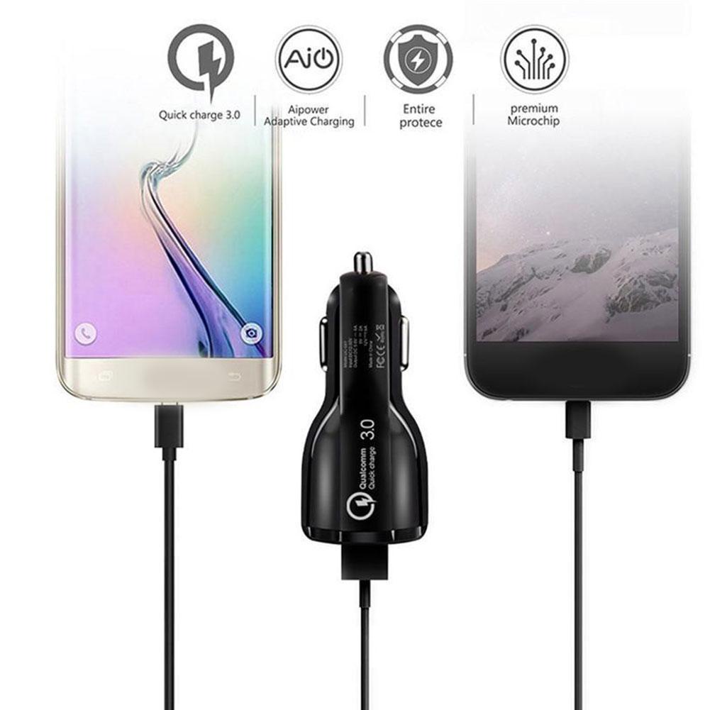 Tẩu Sạc Nhanh X5N8 Hai Cổng Có Đèn Cho Xe Hơi