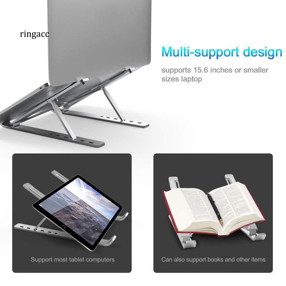 Giá Đỡ Laptop Bằng Hợp Kim Nhôm Chống Trượt Có Thể Gấp Gọn Tiện Dụng