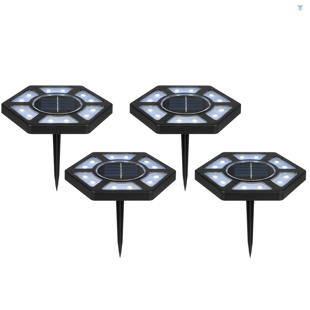 Set 4 Đèn LED Âm Đất Trang Trí Lối Đi Sân Vườn Sử Dụng Năng Lượng Mặt Trời
