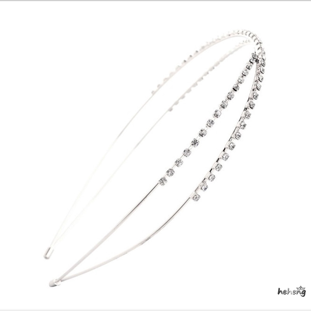 Băng Đô Cài Tóc Bằng Đồng Màu Vàng Hồng / Bạc Kiểu Dáng Đơn Giản Ngọt Ngào Cho Nữ