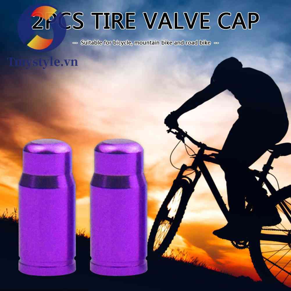 2 Nắp Van Xe Đạp Bằng Hợp Kim Nhôm