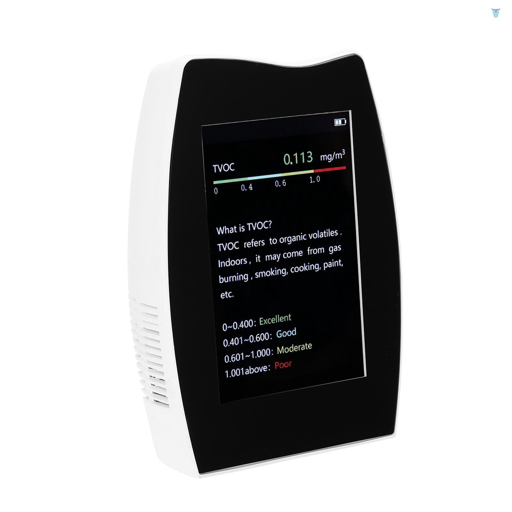 Máy Đo Nhiệt Độ Và Độ Ẩm Không Khí CO2 Màn Hình Cảm Ứng Kỹ Thuật Số Đa Năng HCHO TVOC