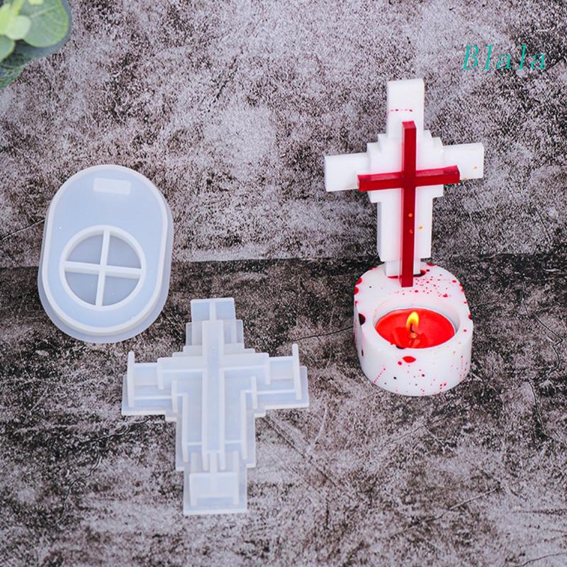 Khuôn Silicone Làm Đế Nến Hình Chữ Thập Độc Đáo DIY