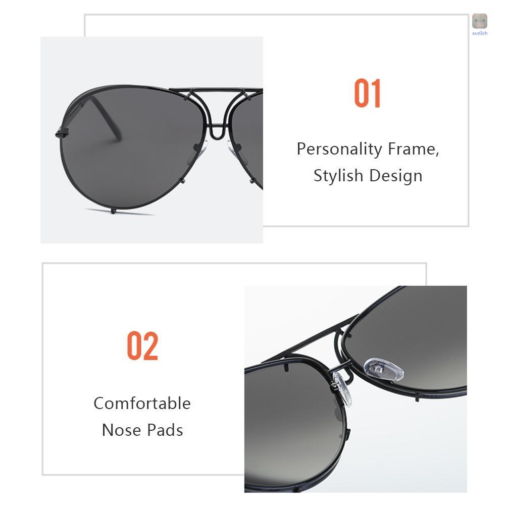 Kính Mát Gọng Kim Loại Chống Tia UV400 Thời Trang