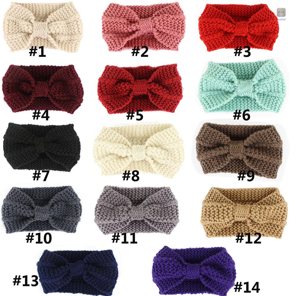 Băng Đô Len Giữ Ấm Tai Màu Trơn Thắt Nơ Thời Trang Cho Nữ #3