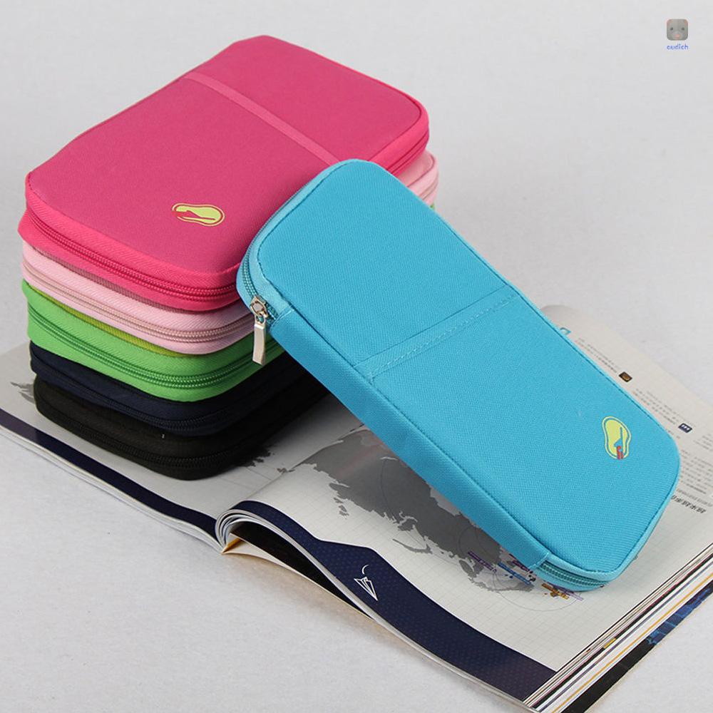 Ví Đựng Hộ Chiếu / Thẻ ID Đa Năng Nhiều Màu Có Khóa Kéo Cho Nam Và Nữ