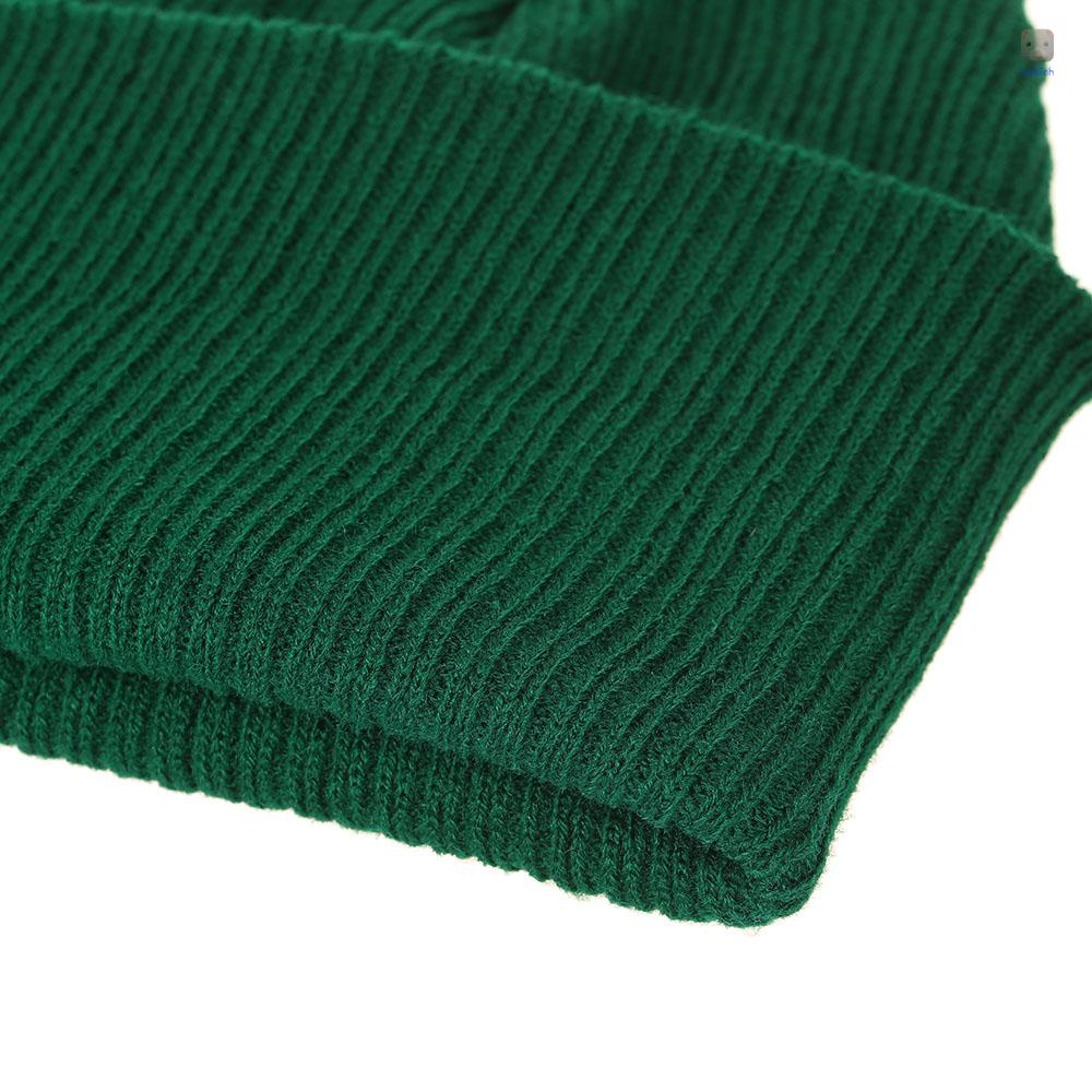 Mũ Len Beanie Dệt Kim Họa Tiết Kẻ Sọc Màu Sắc Tinh Khiết Ấm Áp Thời Trang Unisex