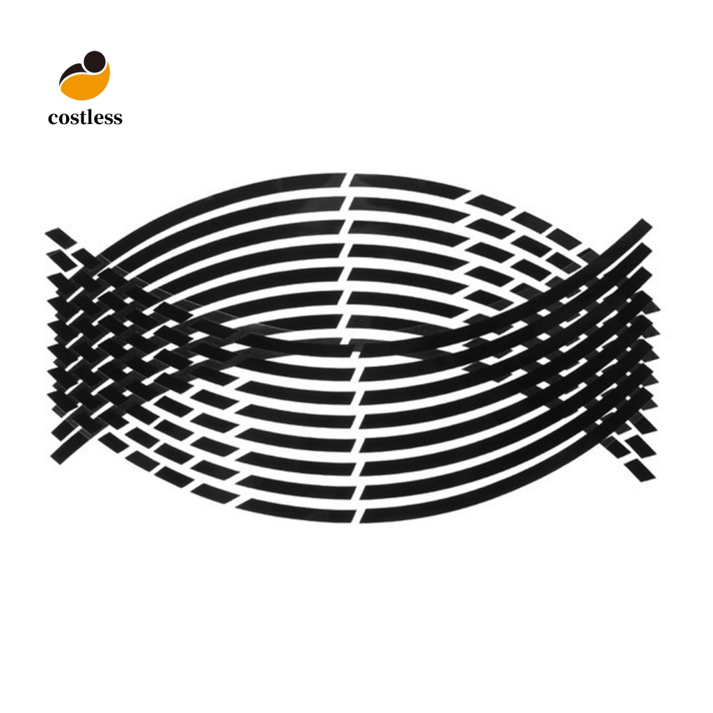 Bộ 16 Miếng Dán Phản Quang Nhiều Màu Sắc Trang Trí Vành Bánh Xe Hơi Xe Máy