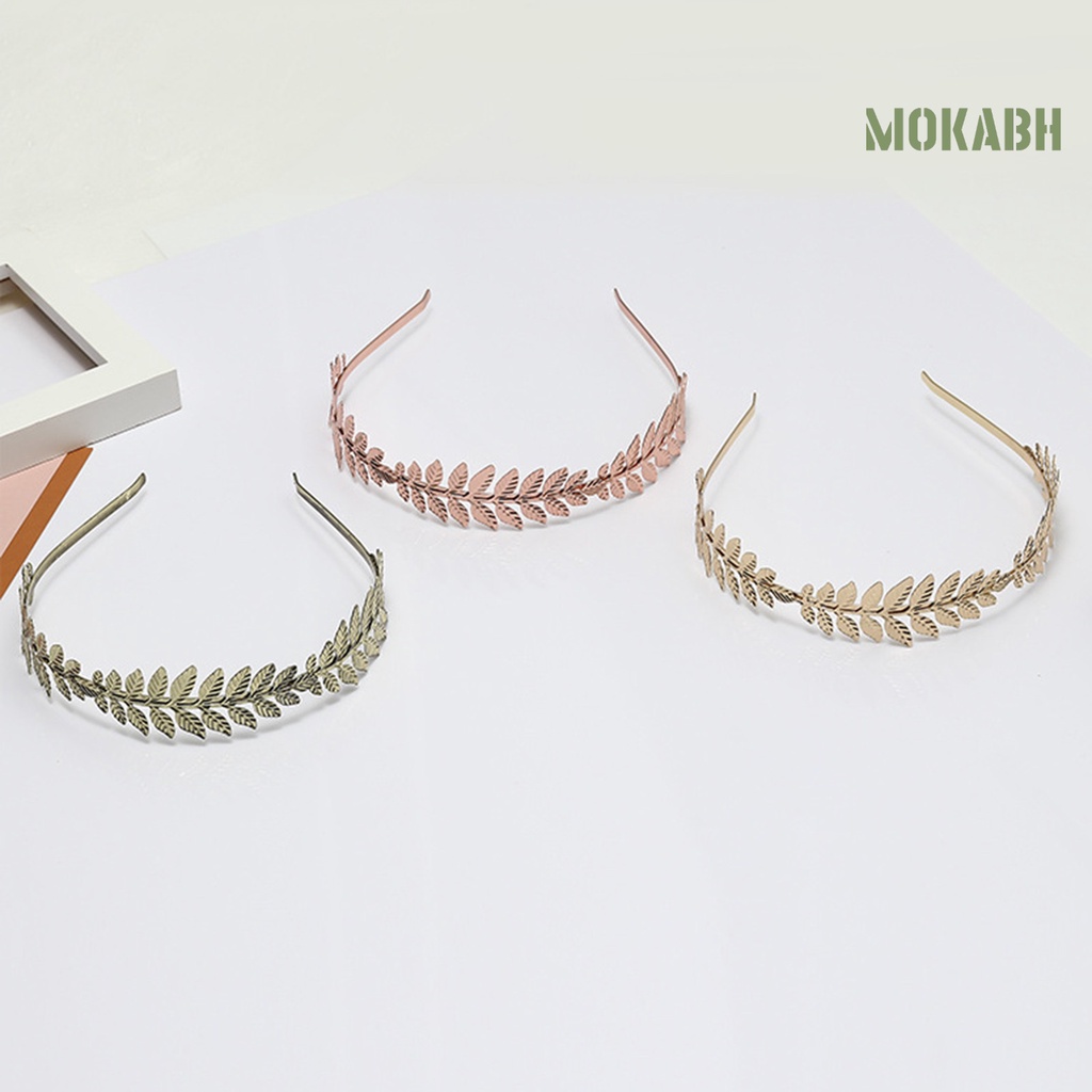 Băng Đô Cài Tóc Hình Cành Lá Lâu Trôi Không Phai Cho Cô Dâu