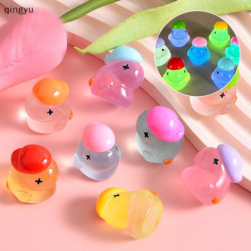 Bộ 5 Kẹp Tóc Vịt Dạ Quang Bằng Nhựa Resin Trang Trí Sổ Tay DIY