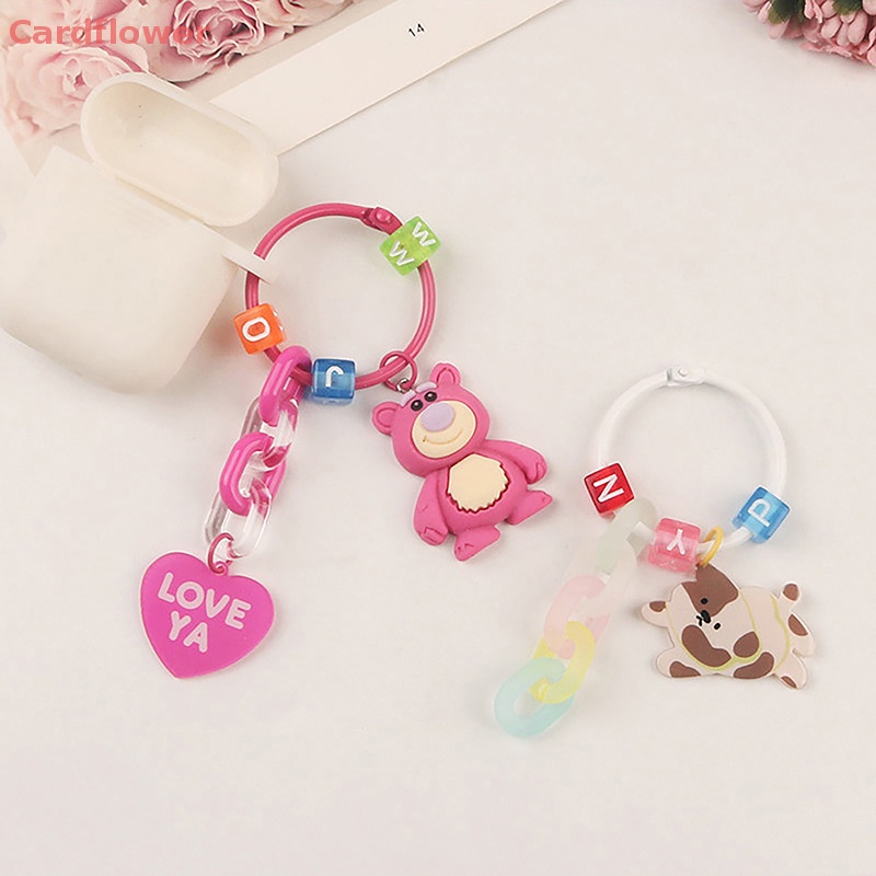 Móc Khóa Hình Gấu Và Dâu Tây Dễ Thương Mới