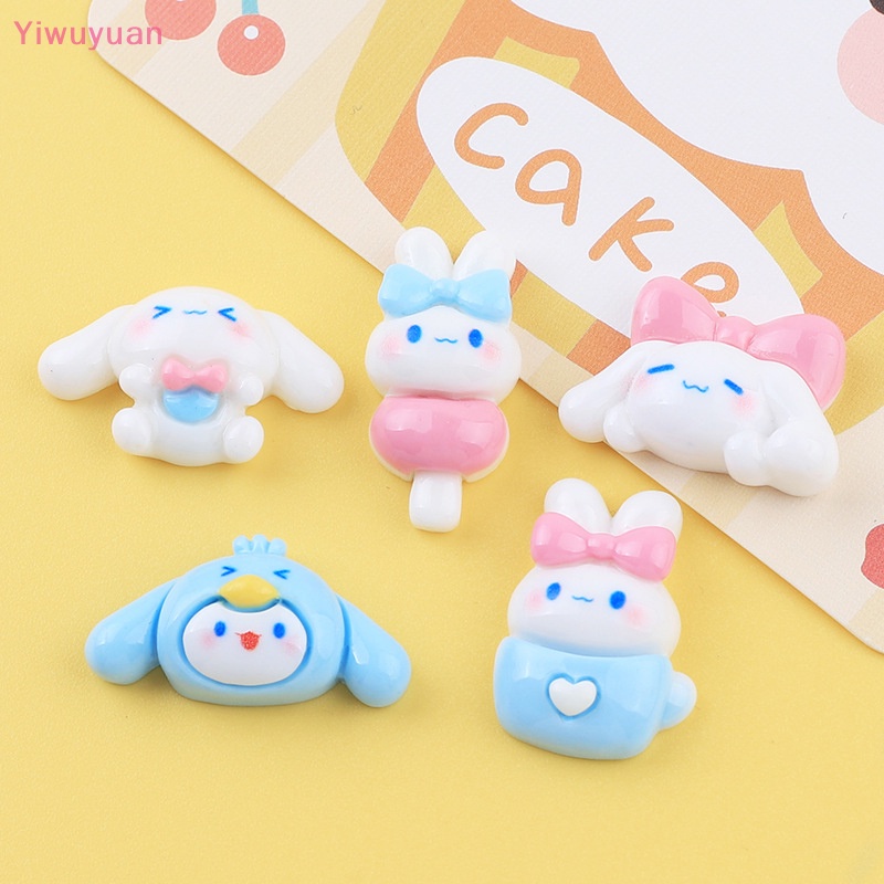 Bộ 10 Phụ Kiện Trang Trí Điện Thoại Hình Chú Chó Trắng Lấp Lánh DIY Mới