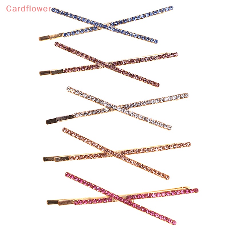 Kẹp Tóc Kim Loại Hình Chữ X Đính Đá Nhiều Màu Sắc