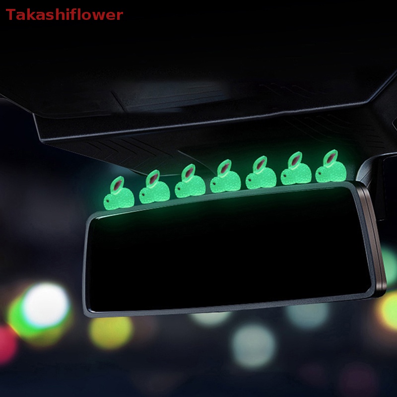 Set 10 Tượng Thỏ Dạ Quang Mini Bằng Nhựa Resin Dễ Thương Trang Trí Tiểu Cảnh