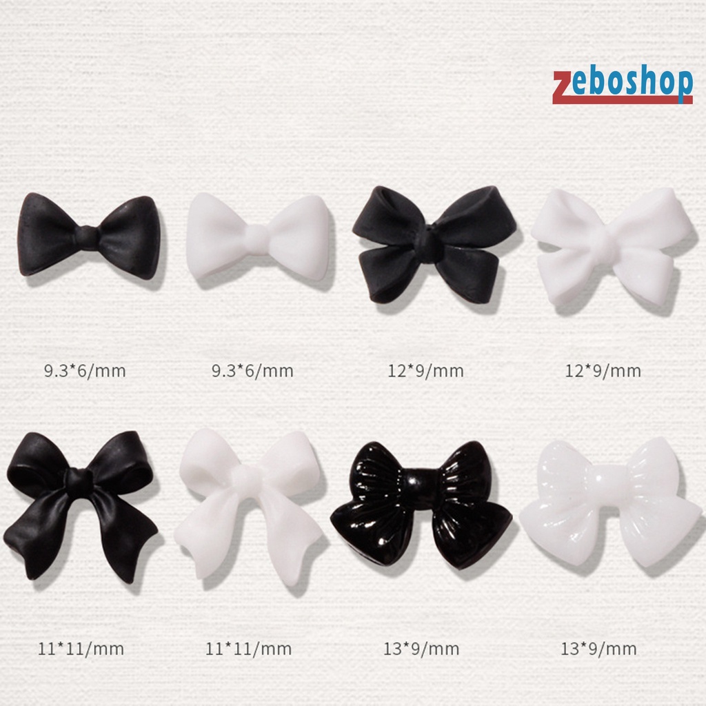 Set 50 Phụ Kiện Trang Trí Móng Tay Tạo Hiệu Ứng 3D Hình Nơ Mini Dành Cho Nữ