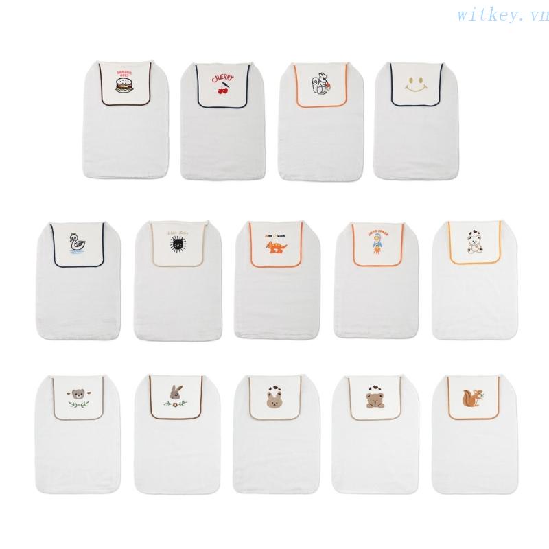 Khăn Cotton 4 Lớp Thấm Hút Mồ Hôi In Hình Thú Hoạt Hình Dễ Thương Cho Bé Sơ Sinh