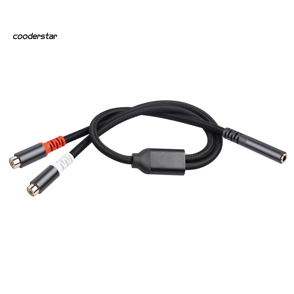 Cáp Chuyển Đổi Âm Thanh 3.5mm Female Sang 2 RCA 2 Trong 1
