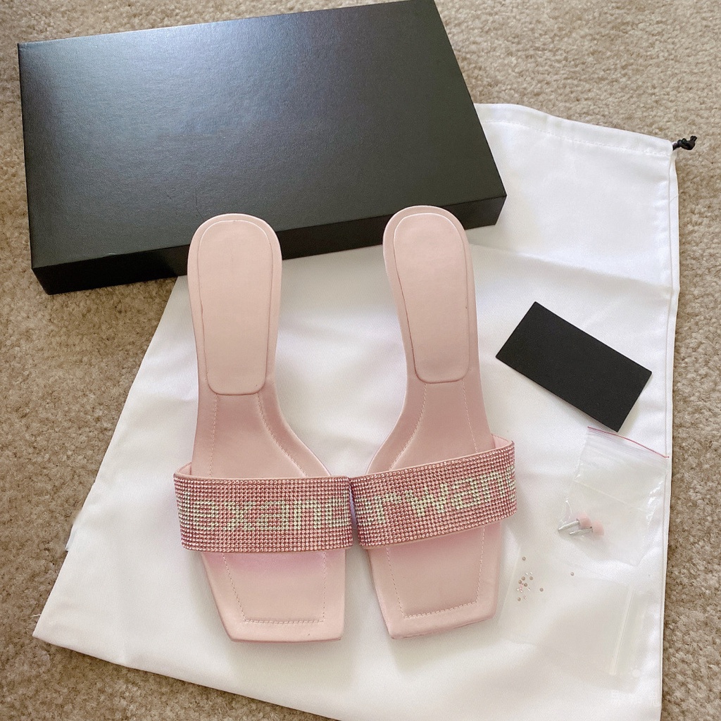 Giày Cao Gót Đính Đá Lấp Lánh Thời Trang Mới 2023