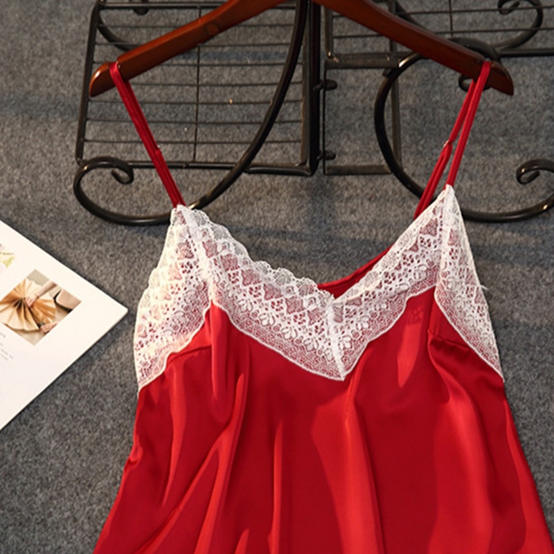 Bộ Đồ Ngủ 2 Mảnh Áo Không Tay Quần Short Màu Trơn Viền Ren Thoáng Khí Thời Trang Mùa Hè Cho Nữ