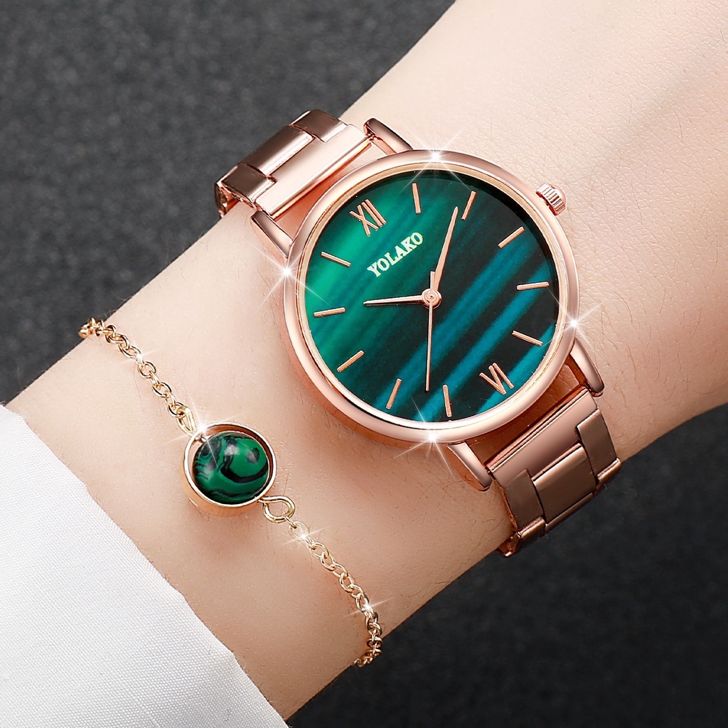 Đồng Hồ Đeo Tay Thời Trang Cho Nữ, Chất Liệu Thép Không Gỉ