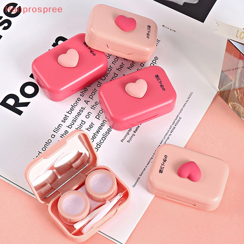 Hanprospree > Hộp Đựng Kính Áp Tròng Màu Hồng Kẹo Mịn Nhỏ Gọn Phong Cách Mới Dành Cho Bạn Nữ Mang Đi Du Lịch