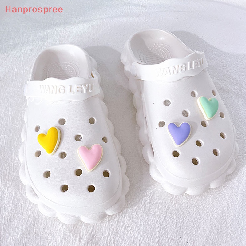 Hanprospree > 1 Phụ Kiện Trang Trí Giày Croc DIY Hình Trái Tim Hoa Có Thể Tháo Rời Làm Quà Tặng Cho Bé