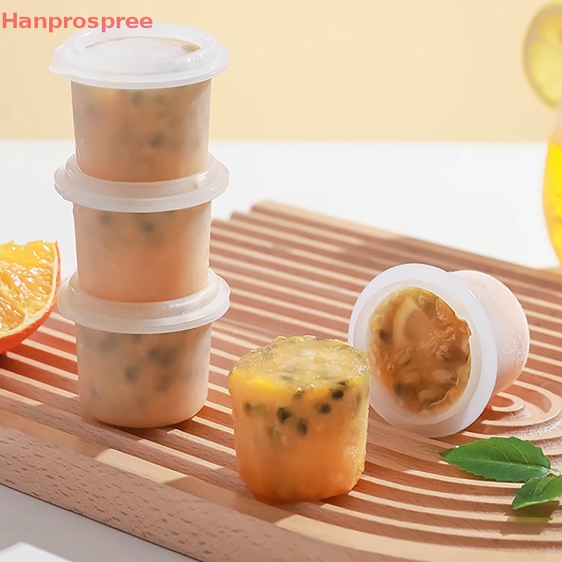 Hanprospree > Hộp Làm Đá Viên Dạng Nhấn Hình Tròn Có Nắp Đế Mềm Nhỏ Nhắn