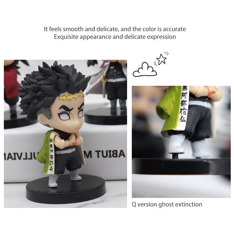 Bộ 5 Mô Hình Nhân Vật Tanjirou Zenitsu Shinobu Hoạt Hình Demon Slayer