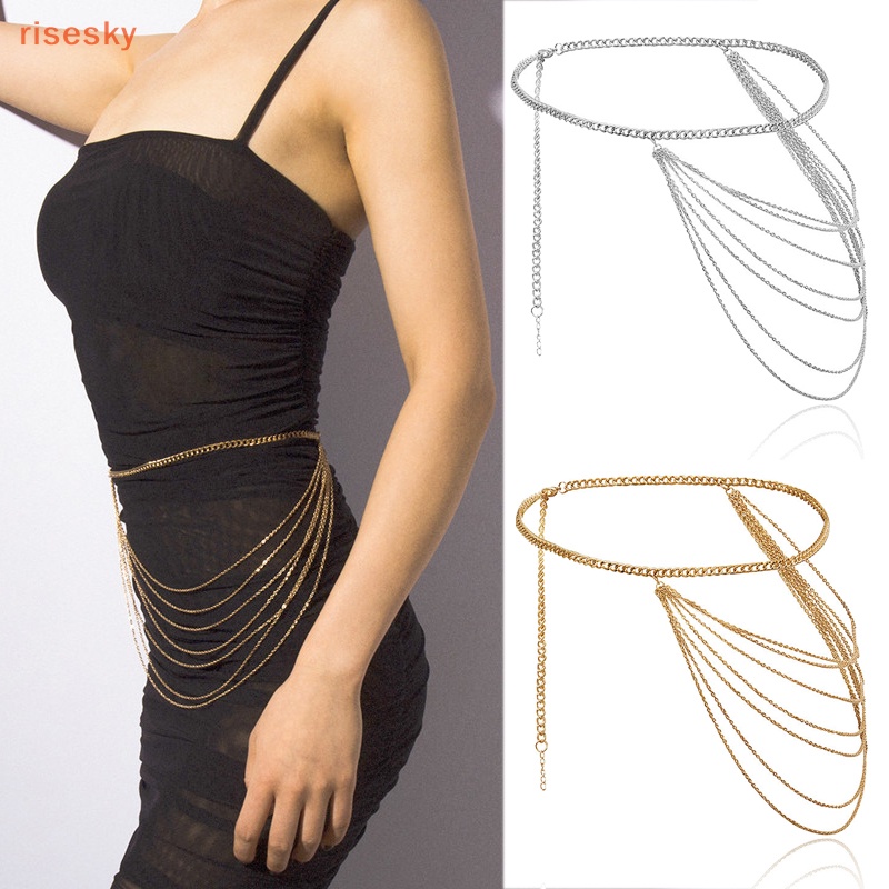 Thắt Lưng Dây Xích Nhiều Lớp Phong Cách Hiphop Thời Trang Cho Nữ