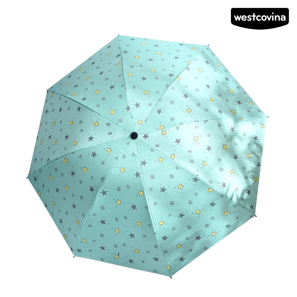 [COD]☁Dù Gấp Mini Chống Gió / Tia UV / Thấm Nước In Họa Tiết Ngôi Sao Thời Trang