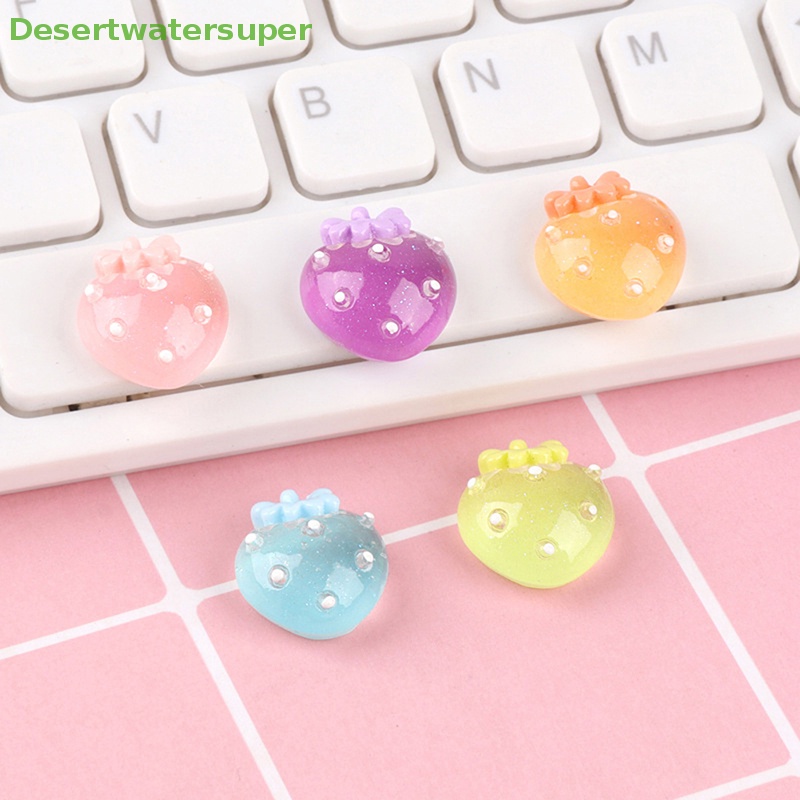 2 Đồ trang trí Trái Dâu Mini Bằng Nhựa Phát Quang