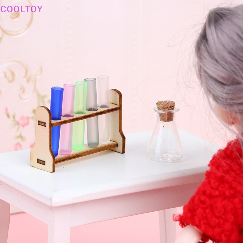 Bộ Giá Đỡ Ống Nghiệm Thử Nghiệm COOLTOY Mini Trang Trí Nhà Búp Bê