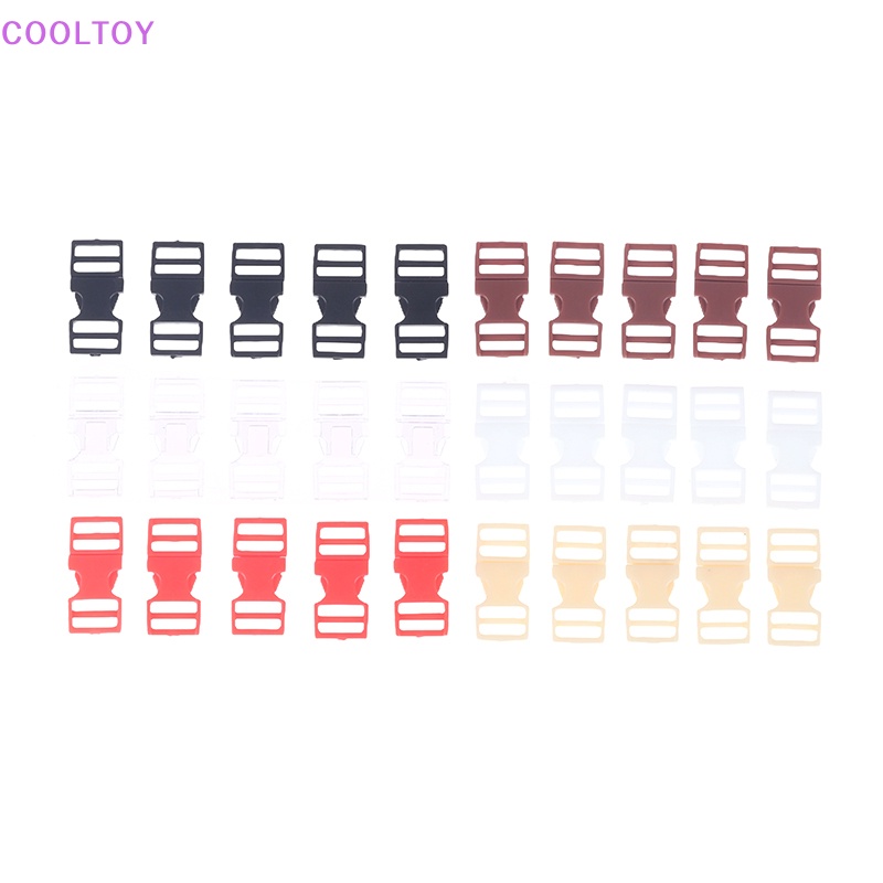 Set 10 Khóa Nhựa 6mm Làm Vòng Tay / Dây Đeo Búp Bê DIY